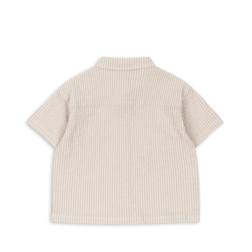 Konges Slojd koszula z krótkim rękawem dziecięca Elliot SS GOTS Tradewinds stripe