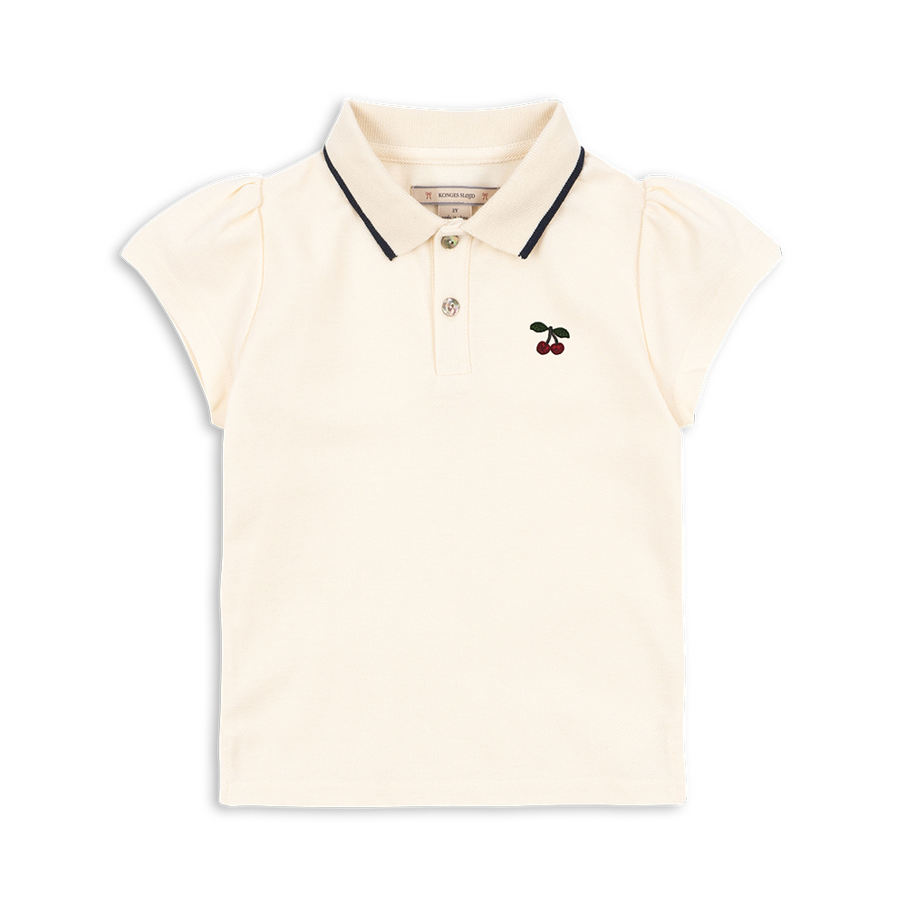 Konges Slojd koszulka polo dziecięca Florita OCS Antique white