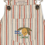 Konges Slojd bawełniane ogrodniczki dziecięce Frankie Overall GOTS Stripe winds