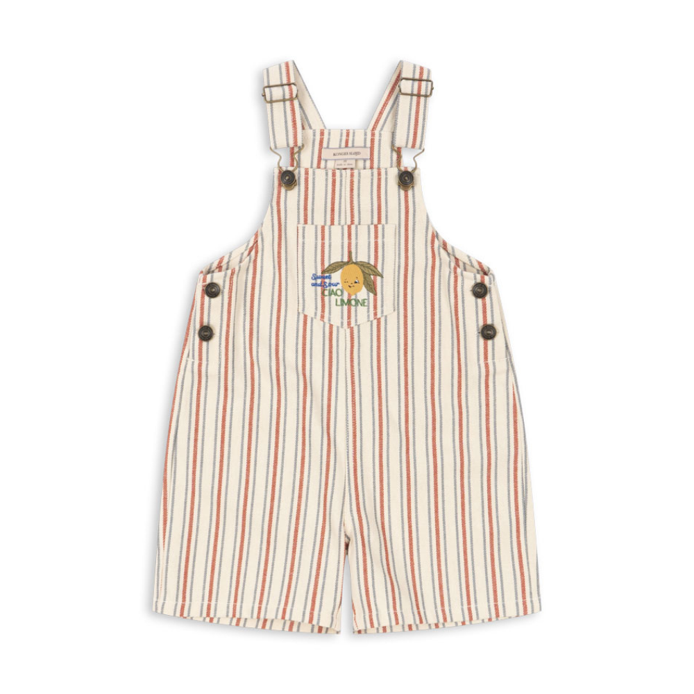 Konges Slojd bawełniane ogrodniczki dziecięce Frankie Overall GOTS Stripe winds