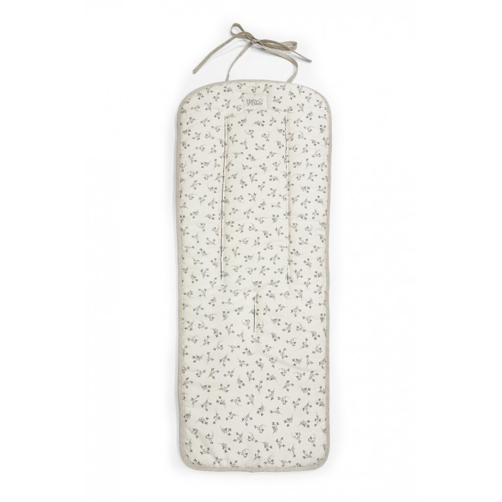 Babyshower uniwersalna mata do wózka olive bloom canvas