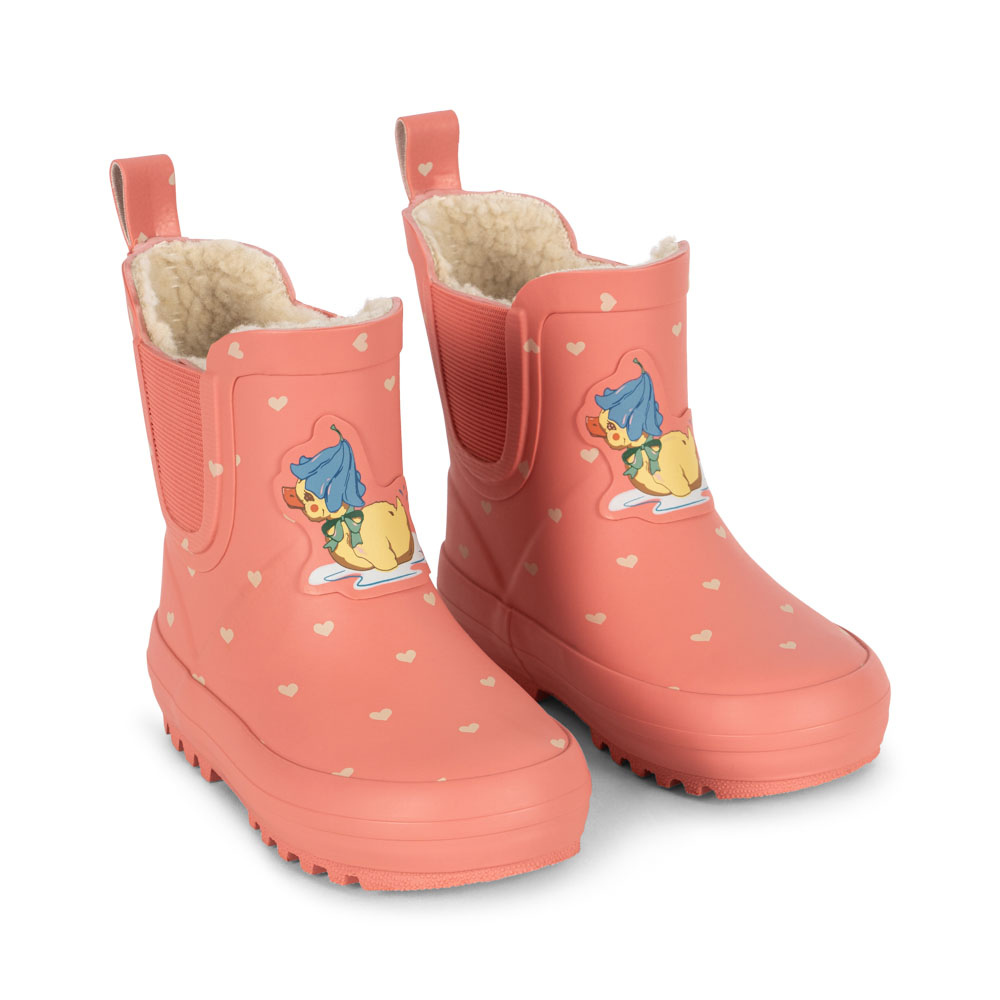 Konges Slojd kalosze dziecięce Roi printed Coeur feathers