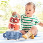 Lilliputiens Lilliputiens Piramida dźwiękowa sensoryczne klocki z grzechotkami Zwierzątka