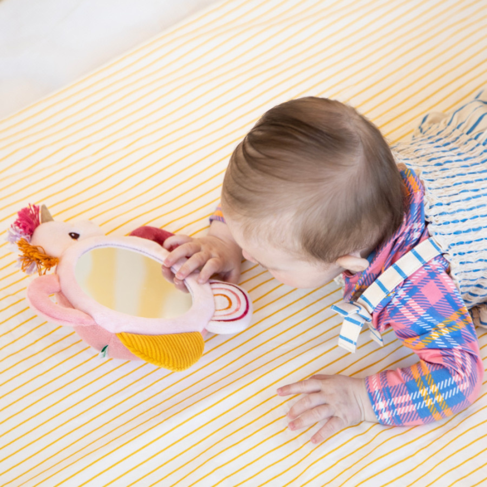 Lilliputiens Aktywizujące wielofunkcyjne lusterko sensoryczne z uchwytami Jednorożec Lena