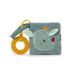 Lilliputiens Miękka mini-książeczka wielofunkcyjna z silikonowym gryzakiem Smok Joe