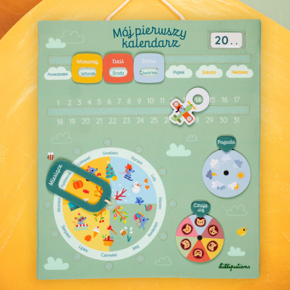 Lilliputiens Miękka tablica aktywizująca Mój pierwszy kalendarz