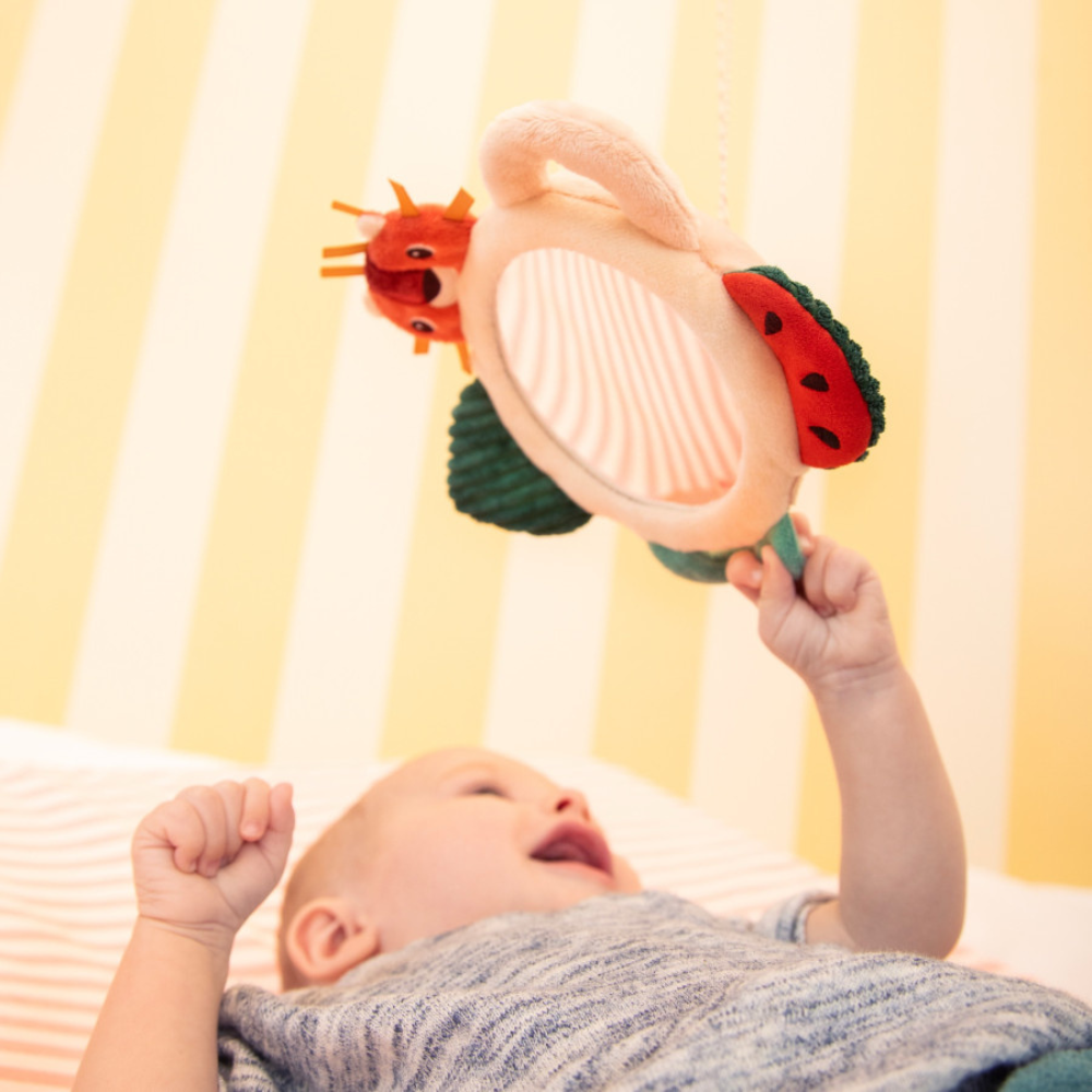 Lilliputiens Aktywizujące wielofunkcyjne lusterko sensoryczne z uchwytami Lew Jack