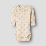 Lil’ Atelier Body niemowlęce Slim z długim rękawkiem Novelle Peach Flower NBFRACHELLO