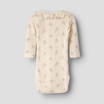Lil’ Atelier Body niemowlęce Slim z długim rękawkiem Novelle Peach Flower NBFRACHELLO