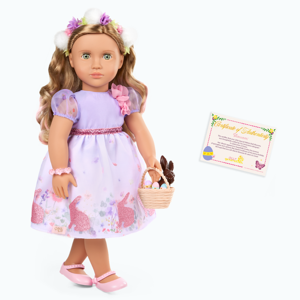 Our Generation Lalka Blossom edycja specjalna blondynka w wiosennej stylizacji