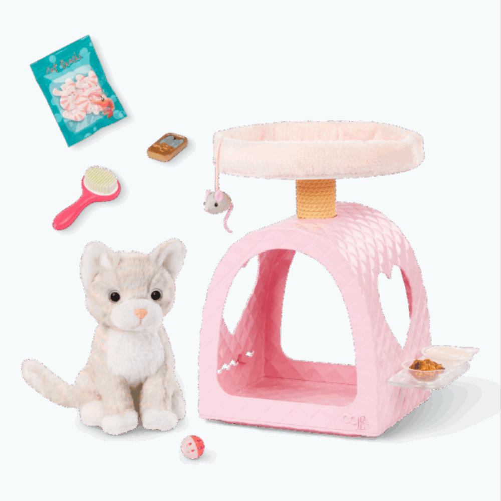 Our Generation kotek z domkiem drapakiem i akcesoriami dla pupila