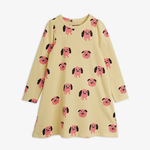 Mini Rodini sukienka dla dziewczynki Doggies aopls Yellow