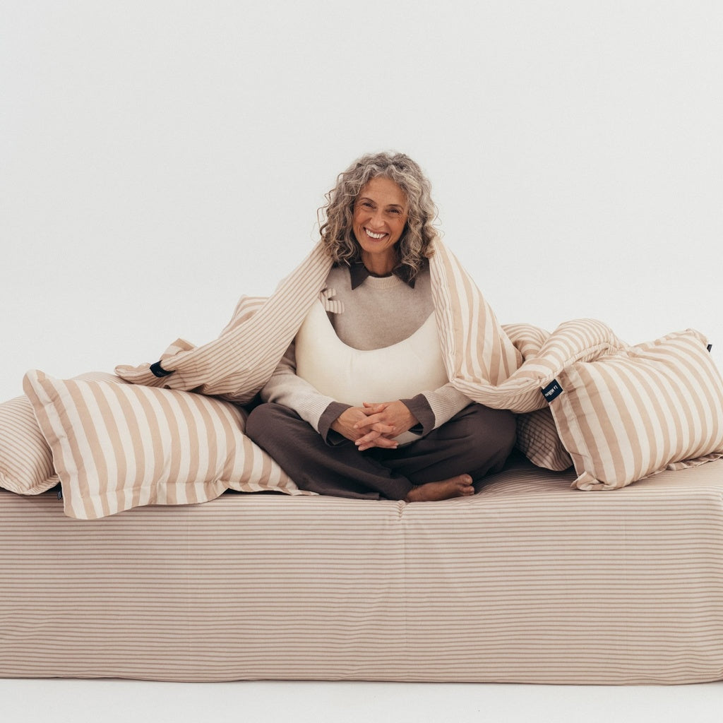 La Millou Komplet Pościeli Bawełnianej XL Stripes Beige