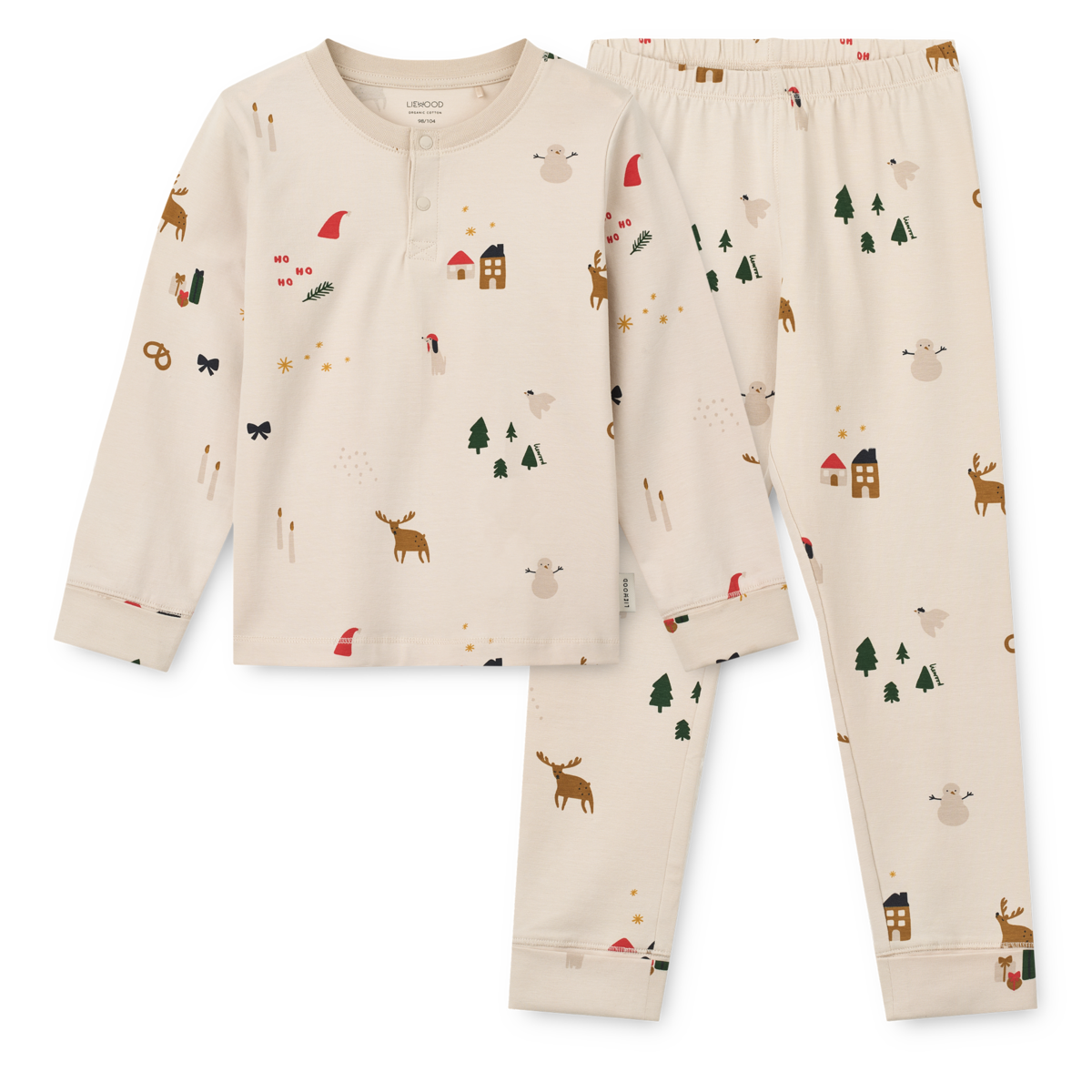 Liewood Piżama dla dziecka Wilhelm Grow Printed Holiday / Sandy