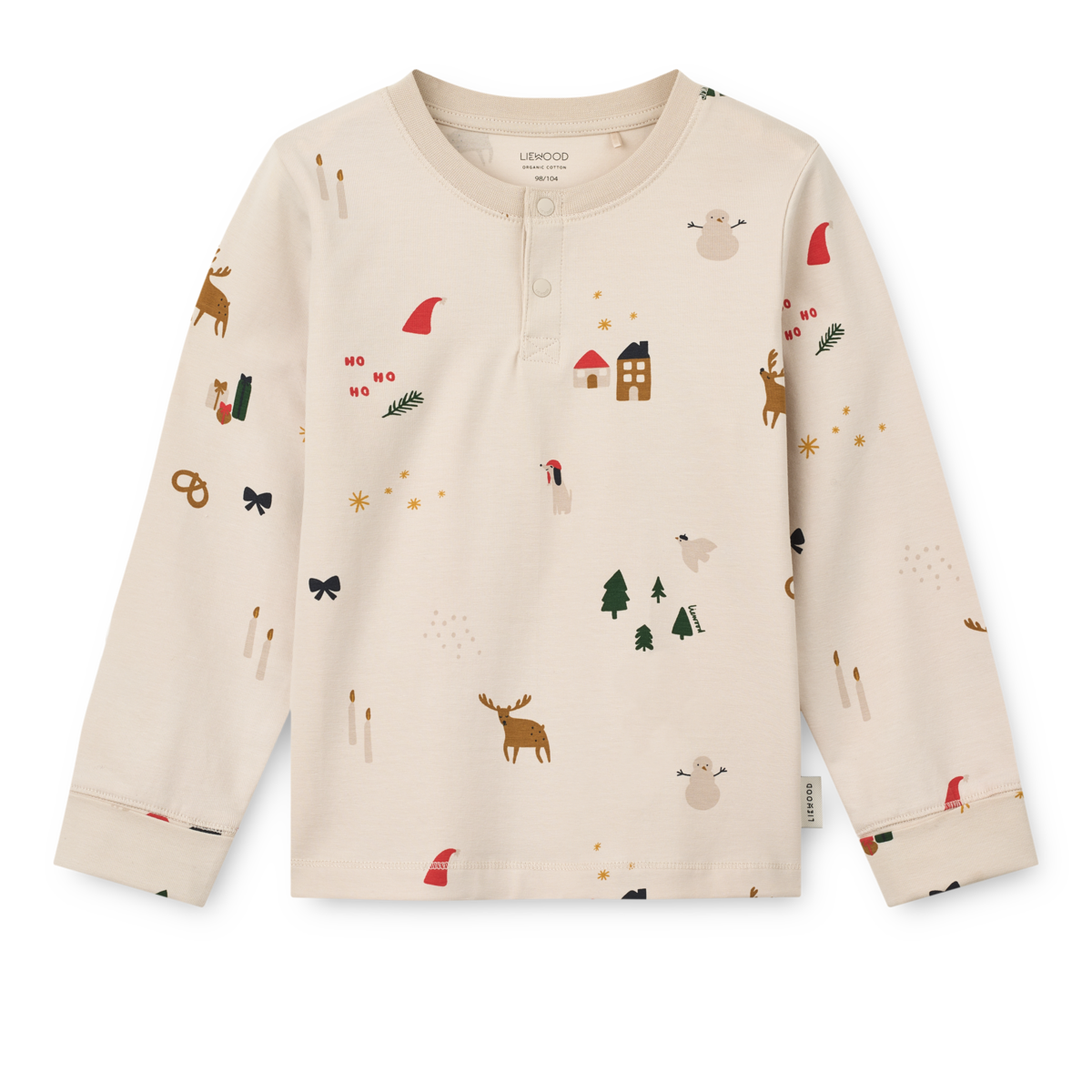 Liewood Piżama dla dziecka Wilhelm Grow Printed Holiday / Sandy