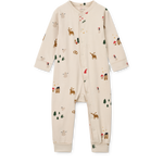 Liewood Piżama dla dziecka jednoczęściowa Birk Grow Printed Holiday / Sandy