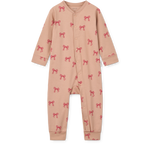 Liewood Piżama dla dziecka jednoczęściowa Birk Grow Printed Bows / Pale tuscany