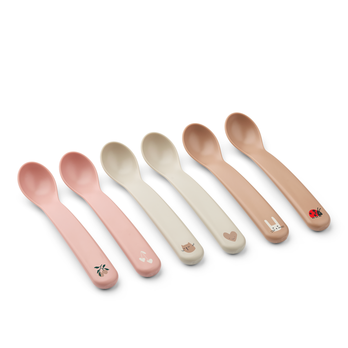 Liewood Łyżeczki dla niemowląt Auste 6-pack Rose Blush Mix