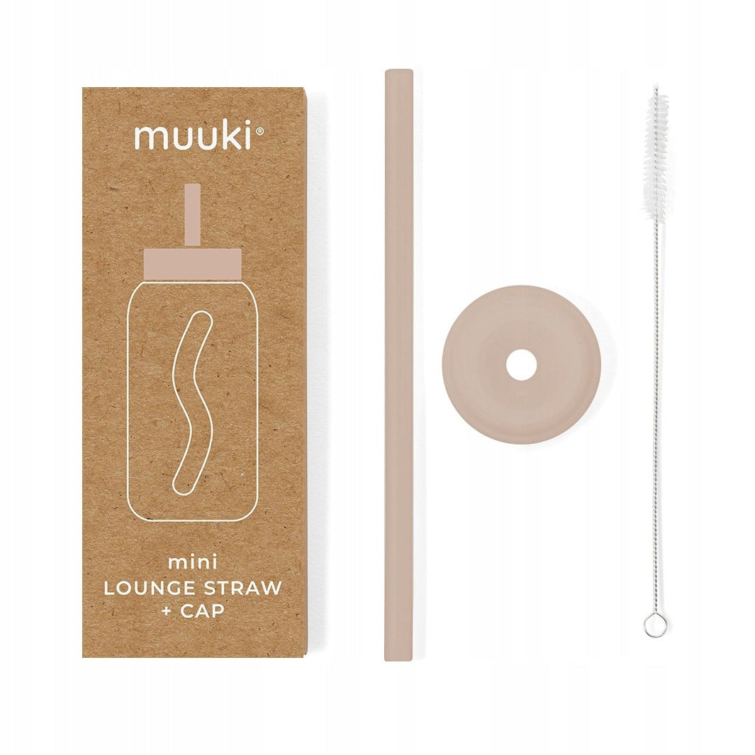 MUUKI Mini Lounge Straw + Cap Słomka i nakładka Desert Rose