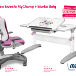 Mayer Zestaw krzesło MyChamp różowe + biurko Uniq