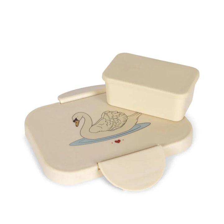 Konges slojd Lunchbox dla dzieci Swan off white