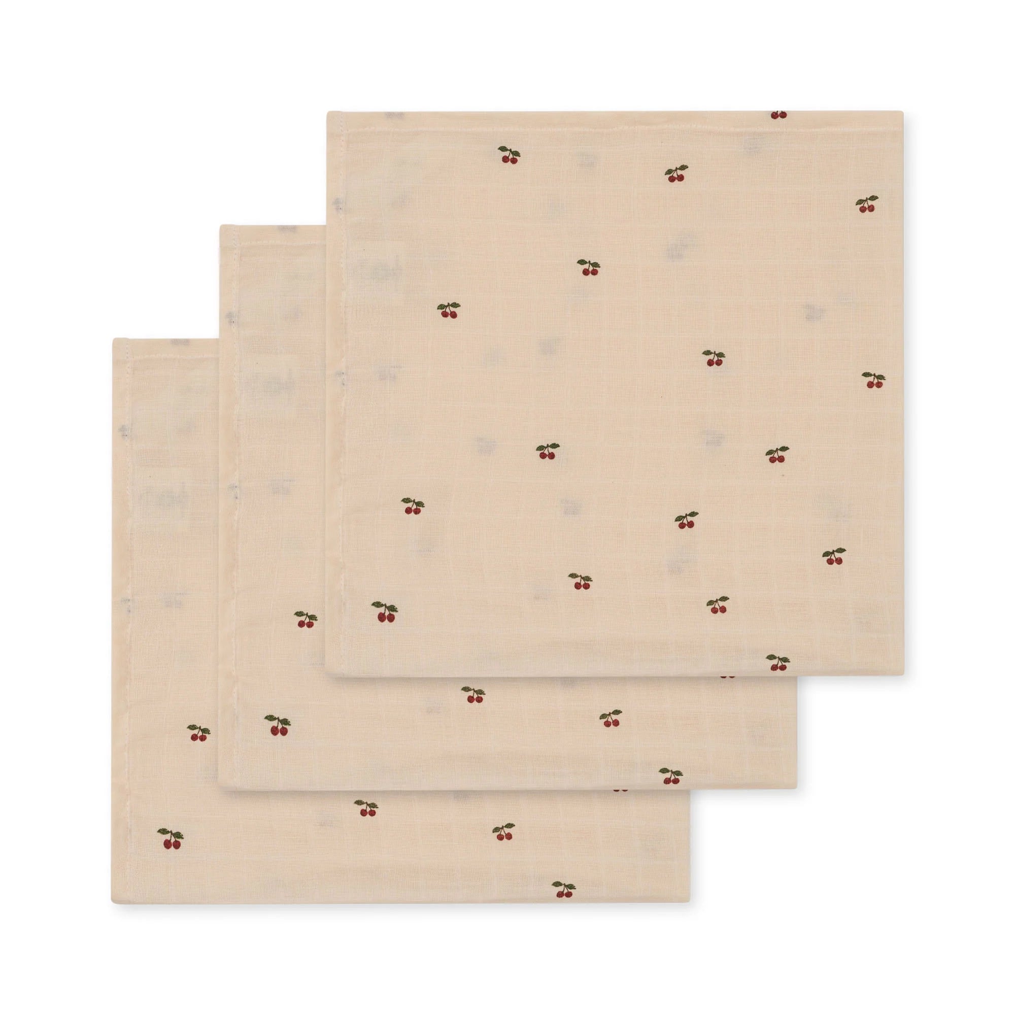 Konges slojd Pieluszki muślinowe 3-pack Cherry