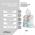 Piapimo Poduszka do karmienia jersey z wkładem wodoodpornym szara