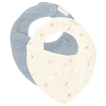 Little Dutch Apaszko-bandanka muślinowa - zestaw 2 szt. Forest Treasures & Denim Blue