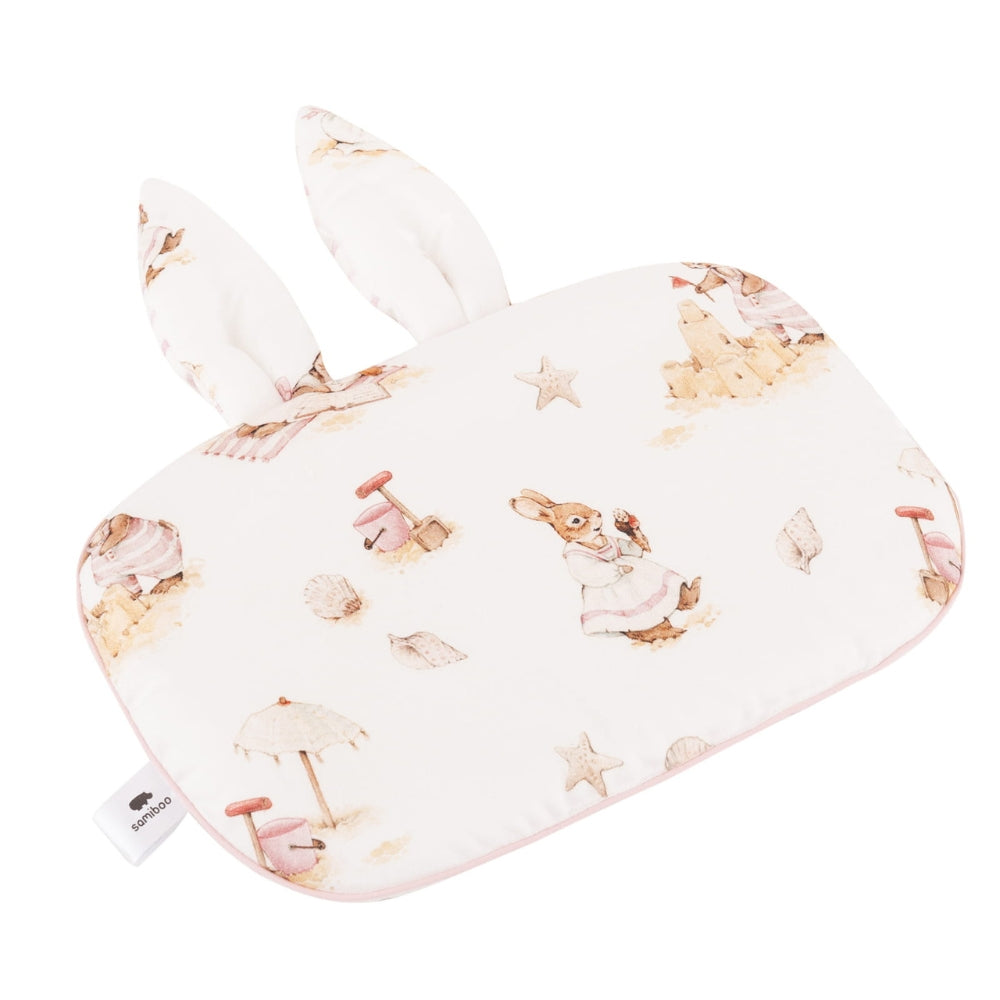 Samiboo Bambusowa poduszka dla niemowlaka z uszami Saint-Tropez pink
