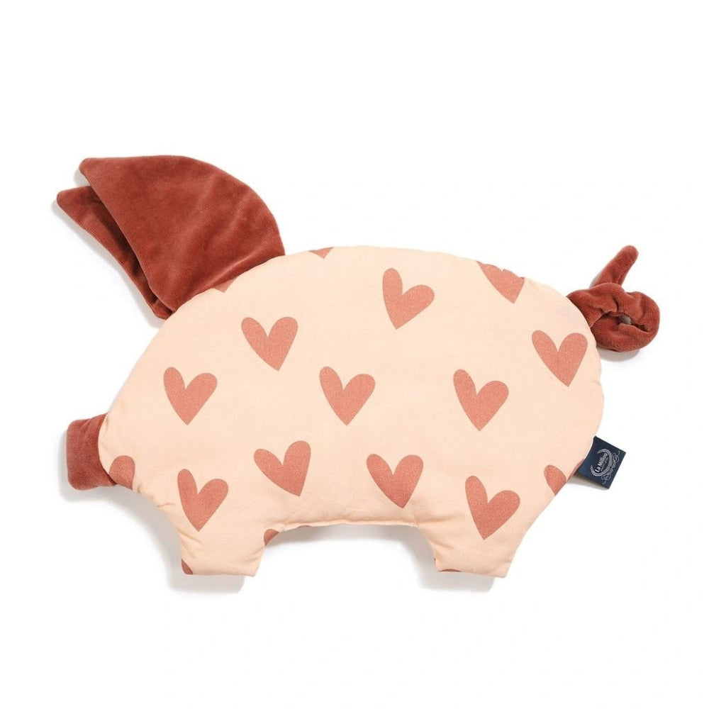 La Millou Poduszka dla niemowlaka Sleepy Pig Heartbeat Pink