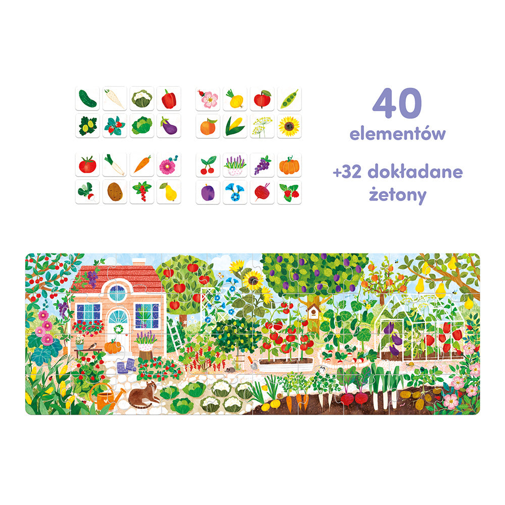 CzuCzu Puzzle dla dzieci Co rośnie w ogródku 3+ 4+