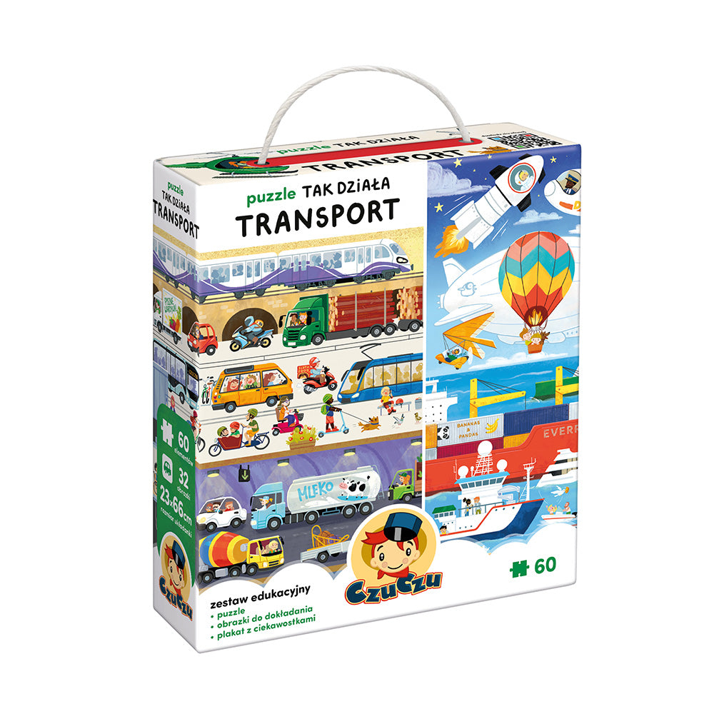 CzuCzu Puzzle dla dzieci Tak działa transport 4+