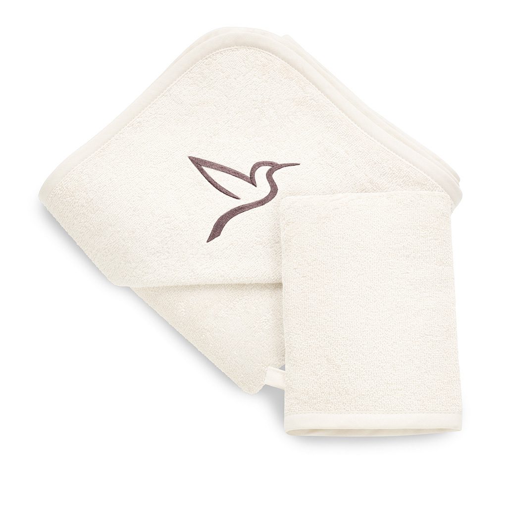 Yosoy Ręcznik dla niemowląt bambusowy 100×100 Ultra Soft kremowy myjka gratis