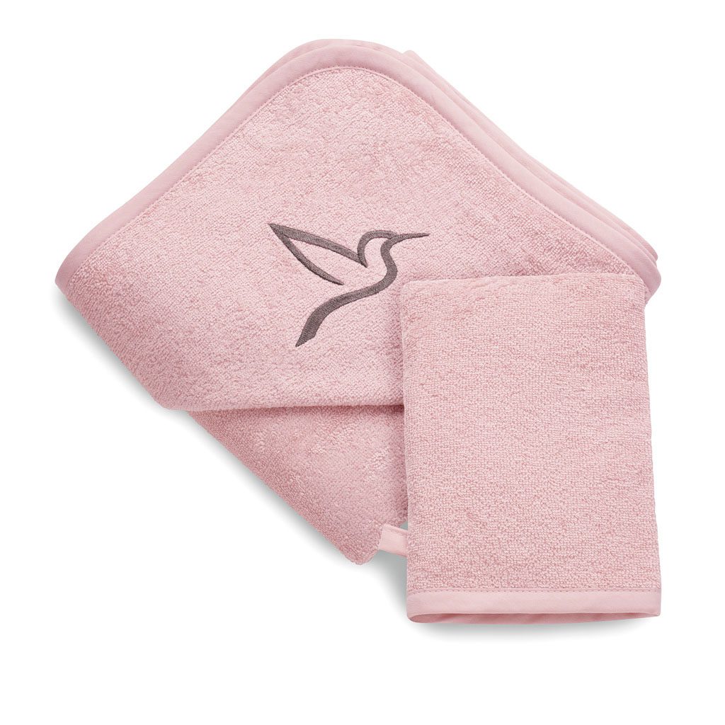 Yosoy Ręcznik dla niemowląt bambusowy 100×100 Ultra Soft różowy myjka gratis
