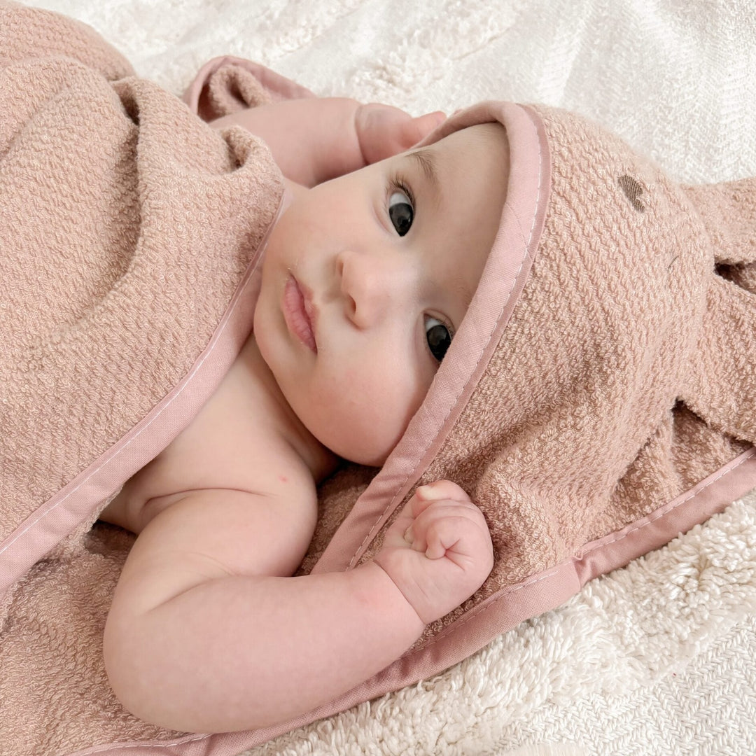 YOSOY Bambusowy ręcznik dla niemowląt Brudny róż 100x100 cm