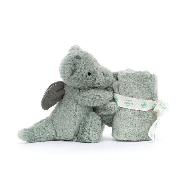 Jellycat Smok 34 cm Szmatka Przytulanka Miętowo-Szara