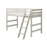 Flexa Łóżko dziecięce wysokie z pochyłą drabinką Classic White washed pine