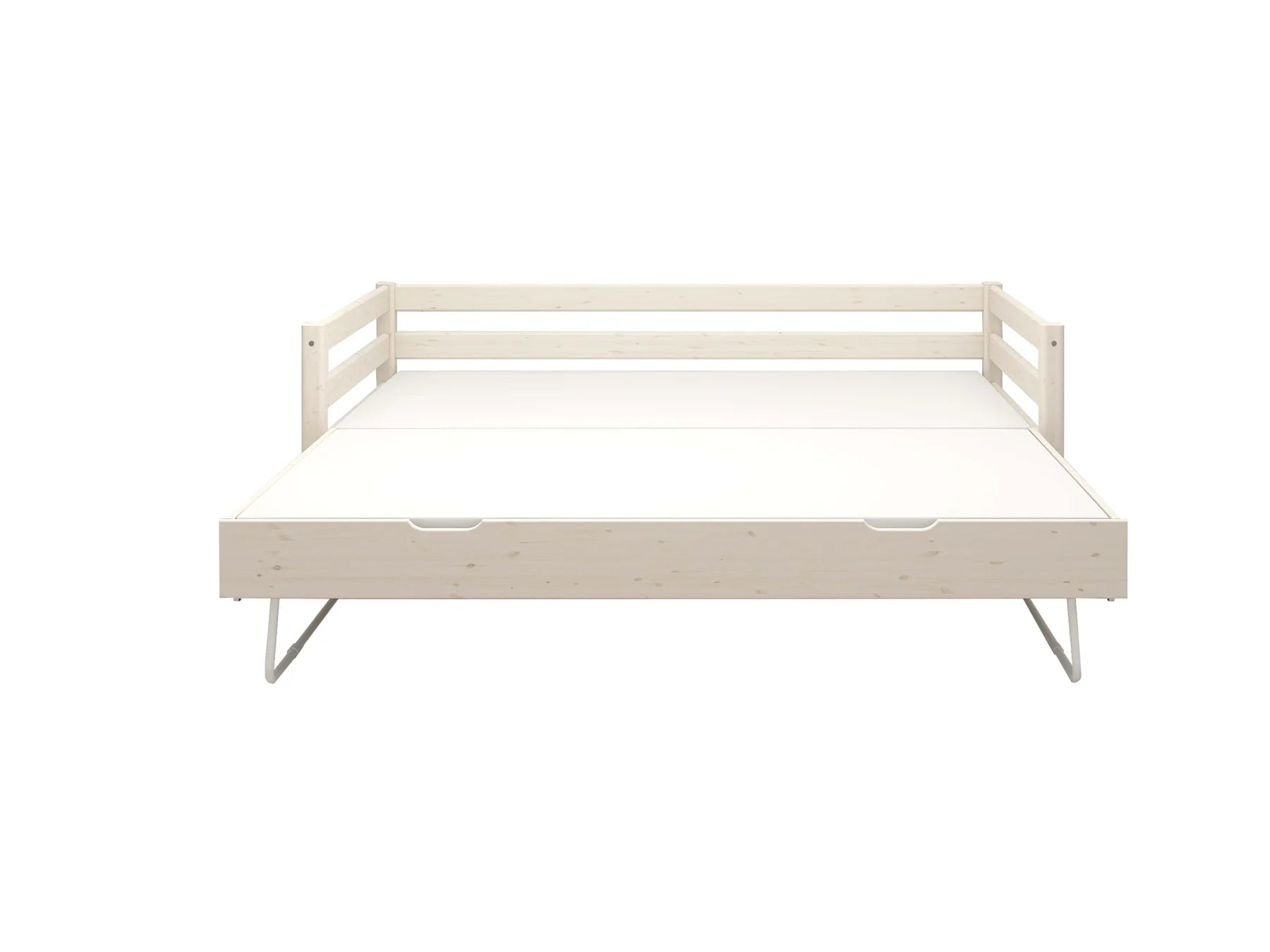 Flexa Łóżko dziecięce pojedyncze z łóżkiem wysuwanym Classic White Washed Pine