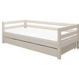 Flexa Łóżko dziecięce pojedyncze z łóżkiem wysuwanym Classic White Washed Pine