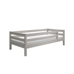 Flexa Łóżko dziecięce pojedyncze z barierką ochronną Classic Grey Washed Pine