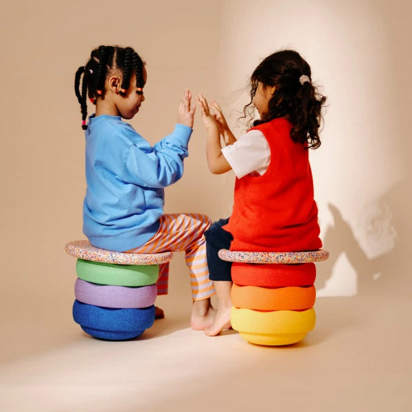 Stapelstein Dysk do balansowania sensoryczna zabawka ruchowa Super Confetti Rainbow Set Classic