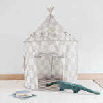 3 Sprouts Namiot dla Dzieci Recycled Checkerboard Beige