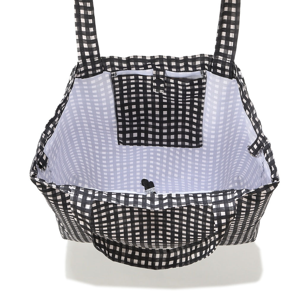 La Millou Torba dla mamy Shopper Bag z kieszonką BLACK VICHY L