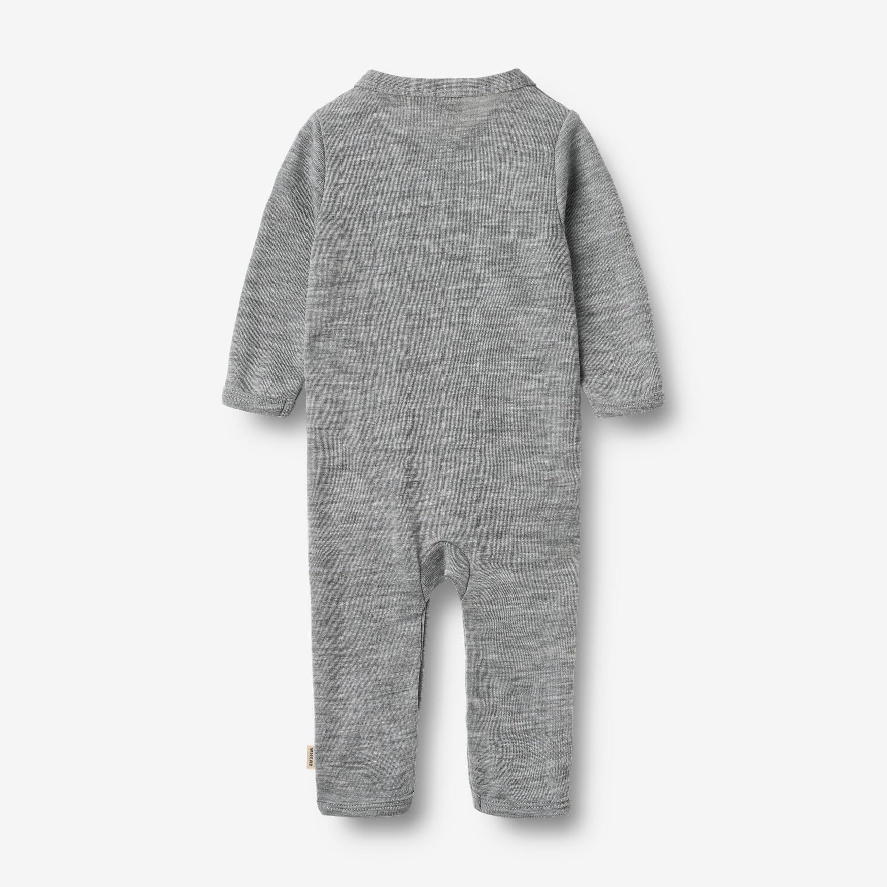 Wheat Kombinezon niemowlęcy z wełny merino Dusty Melange Grey