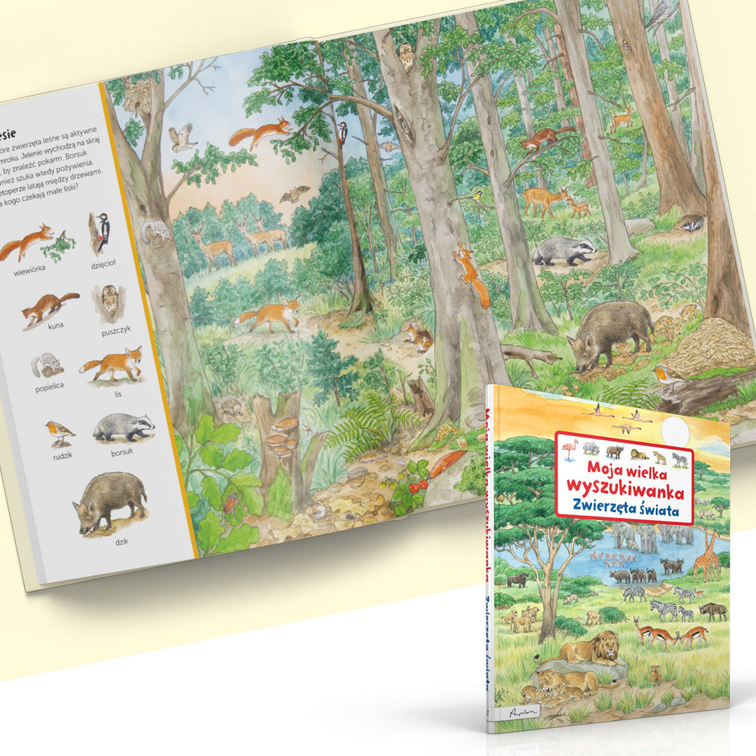 Wydawnictwo Papilon Książka dla dzieci Moja wielka wyszukiwanka Zwierzęta świata