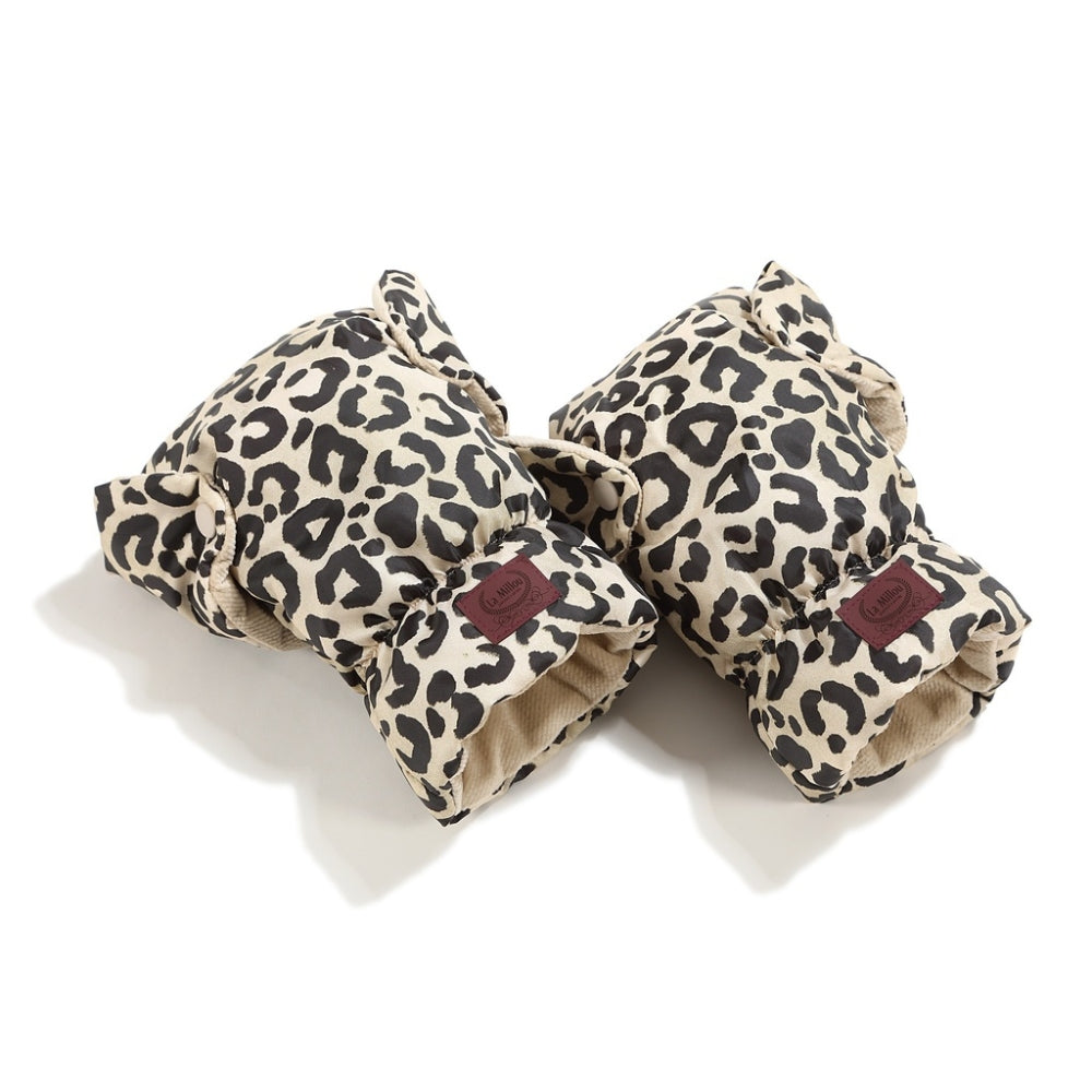 La Millou Rękawice do wózka Ortalion Leopard Cream