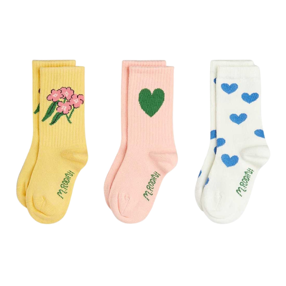 Mini Rodini Skarpetki dla dzieci Alpine flowers 3-pack