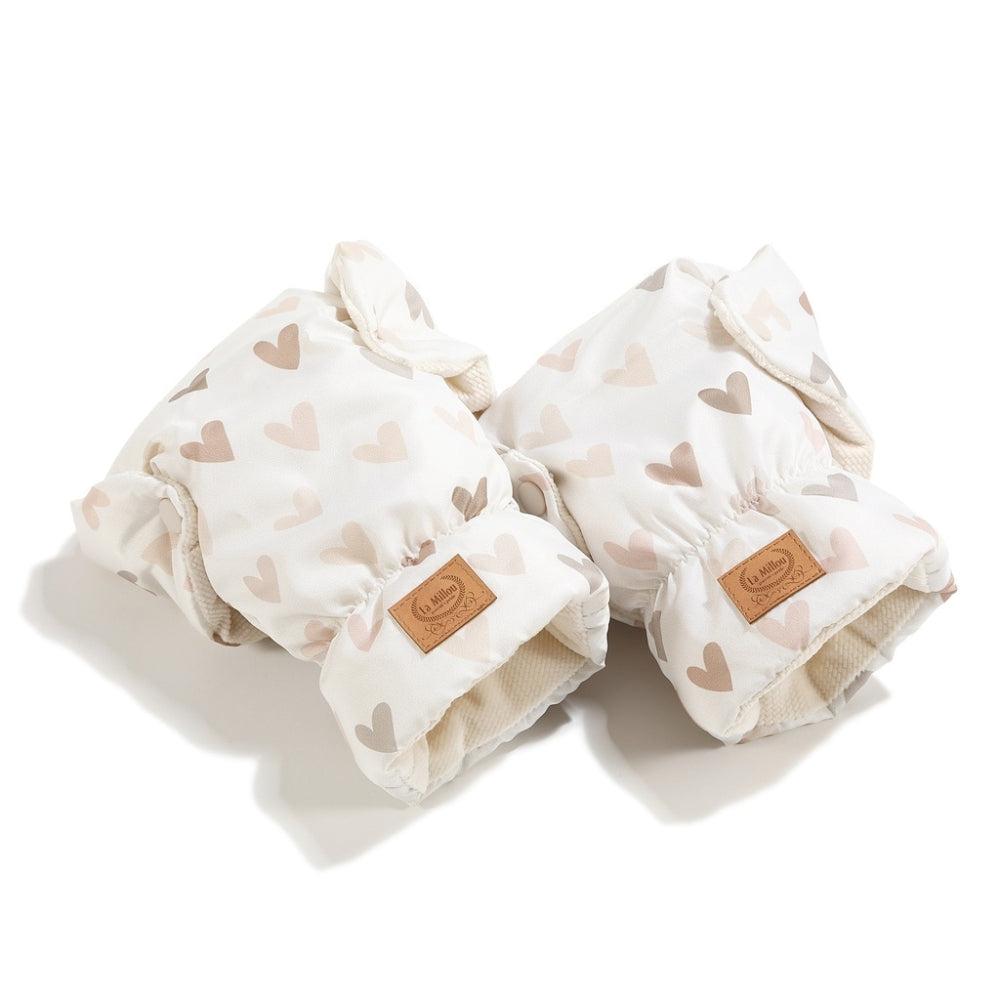 La Millou Rękawice do wózka Ortalion Heartbeat Beige
