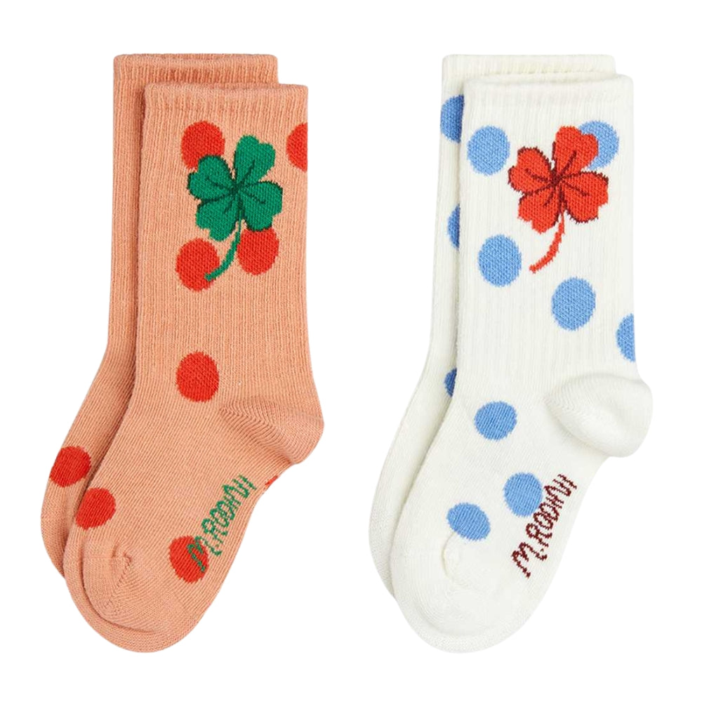 Mini Rodini Skarpetki dla dzieci Clover 2-pack