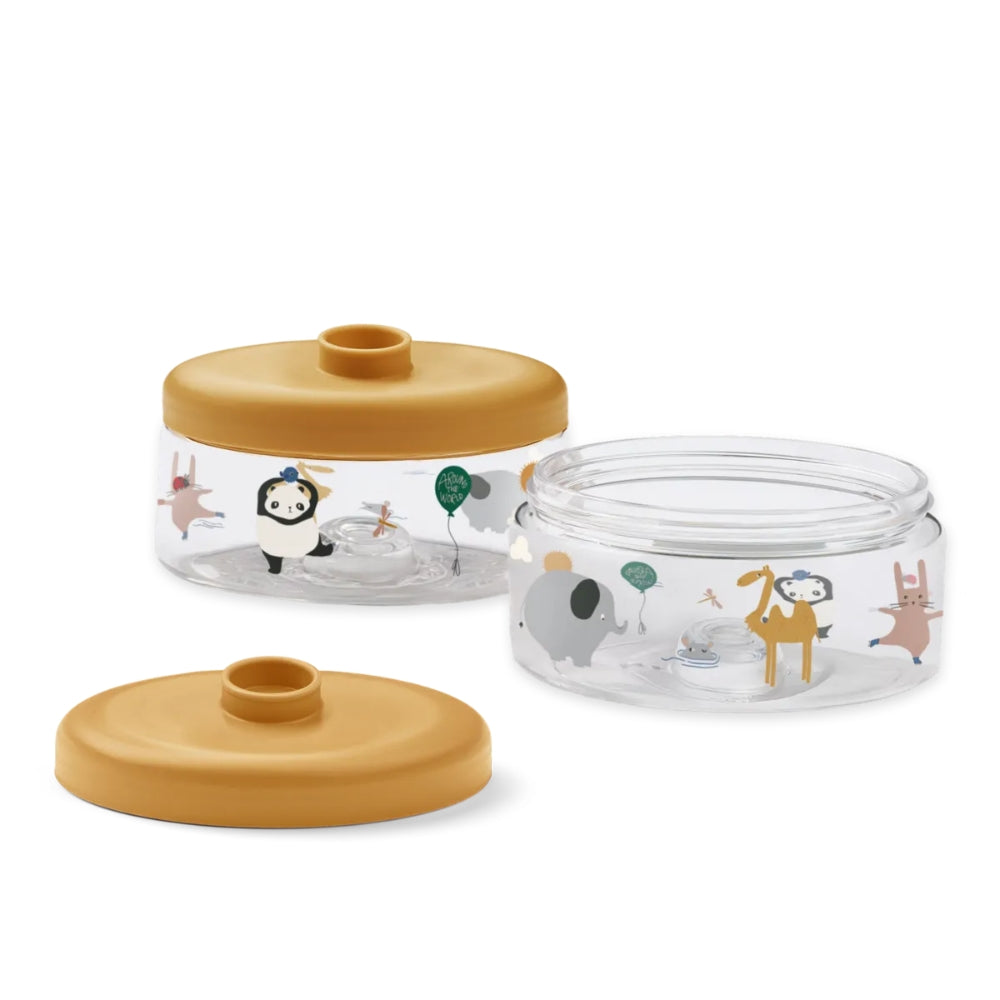 Liewood Pojemniki na jedzenie tritanowe Dominique Around the world Sandy 500 ml 2-Pack